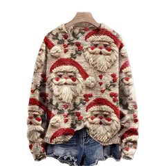 Women's 3D Christmas Pattern Pullover Sweatshirt - Sizes S-XXXL