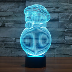 Festive 3D LED Snowman Lights - Colorful Christmas Decor