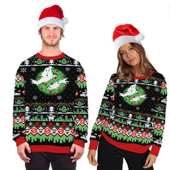 Youthful Christmas Print Sweater - Trendy Street Style
