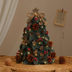 Festive Christmas Tree with Lights - Multiple Sizes and Styles