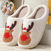 Cozy Christmas Elk Bedroom Slippers - Soft & Stylish House Shoes