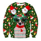 Youth Casual Ugly Christmas Sweater Santa Elf Design