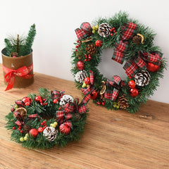 Festive PVC Christmas Garland Bow for Door and Window Decor
