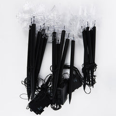 Solar-Powered Snowflake Garden Lights - Waterproof & Durable
