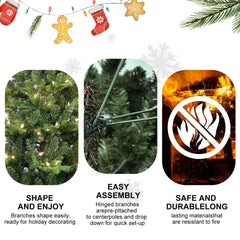 "Versatile PVC/PE Christmas Tree with Built-in UL Lights"
