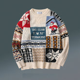 Men's Red Christmas Sweater with Bear Design - Winter Fashion