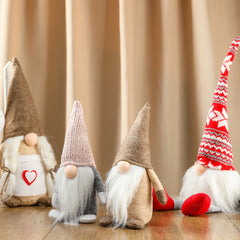 Faceless Christmas Goblin Doll Decoration - Modern Art Style