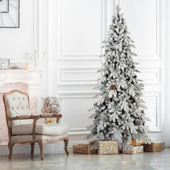 7.5ft to 9ft Automatic Flocking PE/PVC Christmas Trees