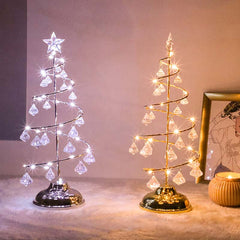 Crystal LED Christmas Tree Fairy Lights - Battery Operated