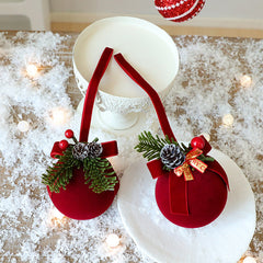 Scandinavian Flocking Christmas Tree and Home Décor Ornaments