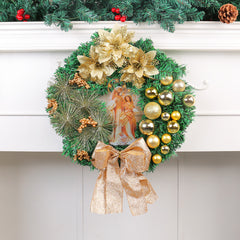 Festive Christmas Light Wreath for Door and Window Decor