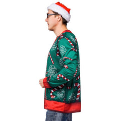 Men's Christmas Sweater Long Sleeve T-shirt - Polyester Stage Wear