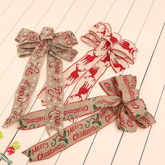 Festive Polka Dot Linen Christmas Ribbon - 2m Variety Set