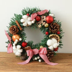 Festive PVC Christmas Garland Bow for Door and Window Decor