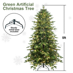 "Versatile PVC/PE Christmas Tree with Built-in UL Lights"