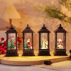 Santa Claus LED Oil Lamp - Festive Christmas Decor Light