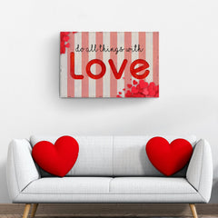 Valentine's Day Wall Art - Elegant Personalized Canvas Sign