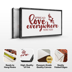 Valentine's Day Wall Art Sign - Durable Canvas Decor