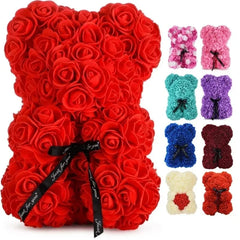 Artificial Eternal Rose Teddy Bear for Mother's Day Gifts