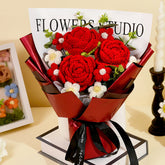 Handmade Crochet Red Rose Bouquet for Special Occasions
