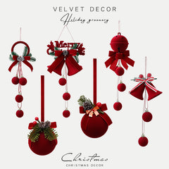 Scandinavian Flocking Christmas Tree and Home Décor Ornaments