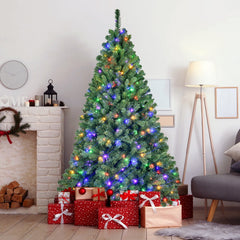 6ft & 7ft PVC Christmas Trees with Wifi Lights & Decorations