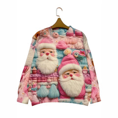 Women's 3D Christmas Pattern Pullover Sweatshirt - Sizes S-XXXL