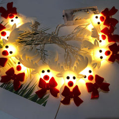 Festive Christmas Snowman String Lights for Indoor & Outdoor