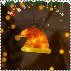 Festive Hanging Christmas Lights with Decorative Characters