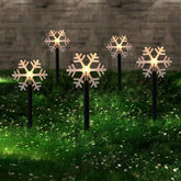 Solar-Powered Snowflake Garden Lights - Waterproof & Durable