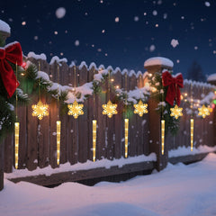 Colorful Snowflake Icicle USB Lights - 8 Modes for Christmas