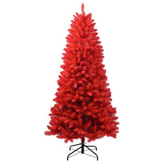 Vibrant Red PVC Christmas Tree with Multiple Size Options
