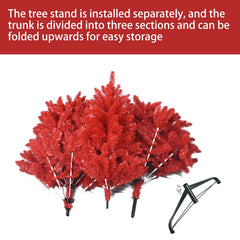 Vibrant Red PVC Christmas Tree with Multiple Size Options
