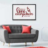 Valentine's Day Wall Art Sign - Durable Canvas Decor