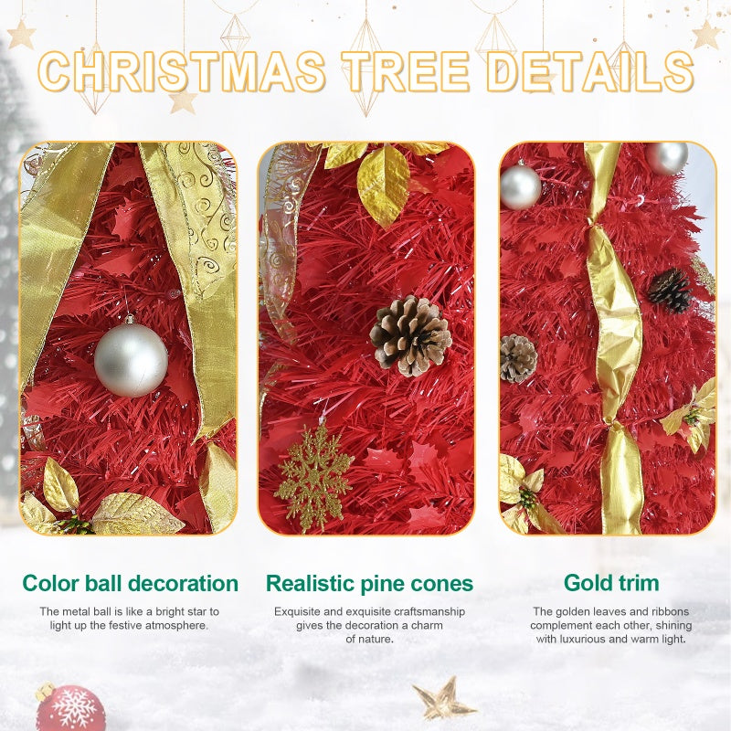 6ft Pre-Lit Christmas Tree with Decorations & Lights