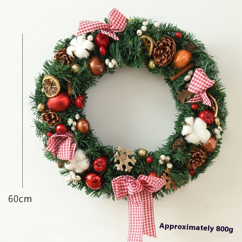 Festive PVC Christmas Garland Bow for Door and Window Decor