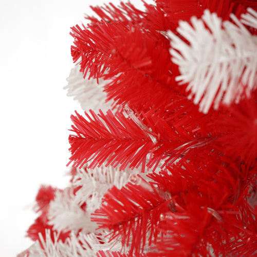6ft LED-Lit Candy Cane Christmas Tree with 900 Branches