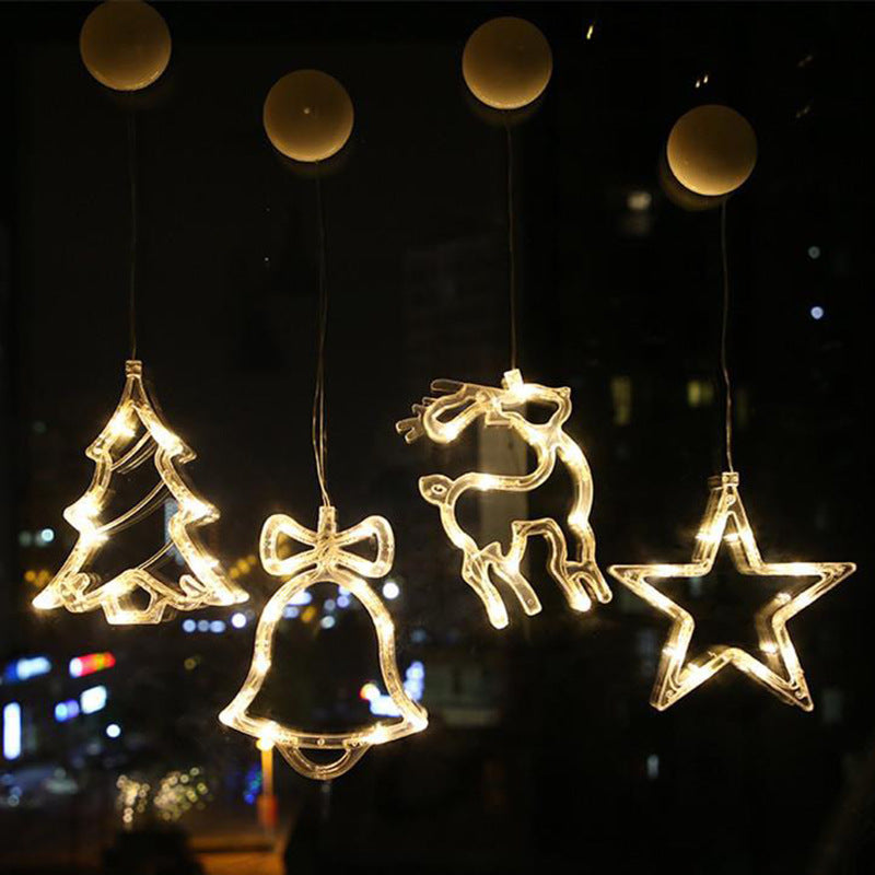 Christmas LED Suction Cup Lights - Santa, Elk & Snowman