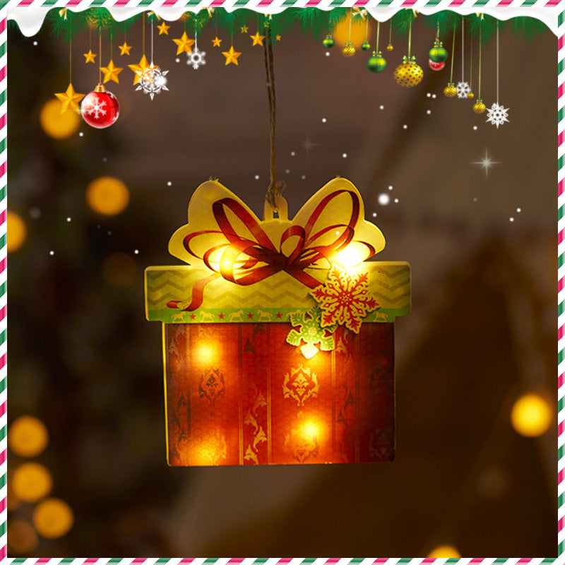 Festive Hanging Christmas Lights with Decorative Characters