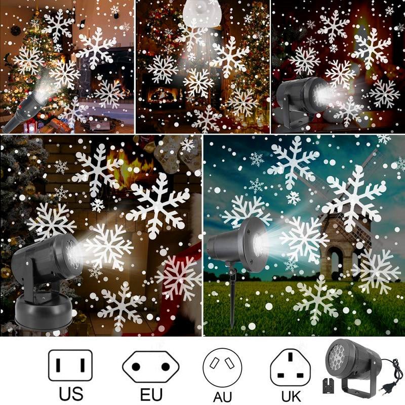 Christmas LED Snowflake Projector Light Outdoor Decor 2023