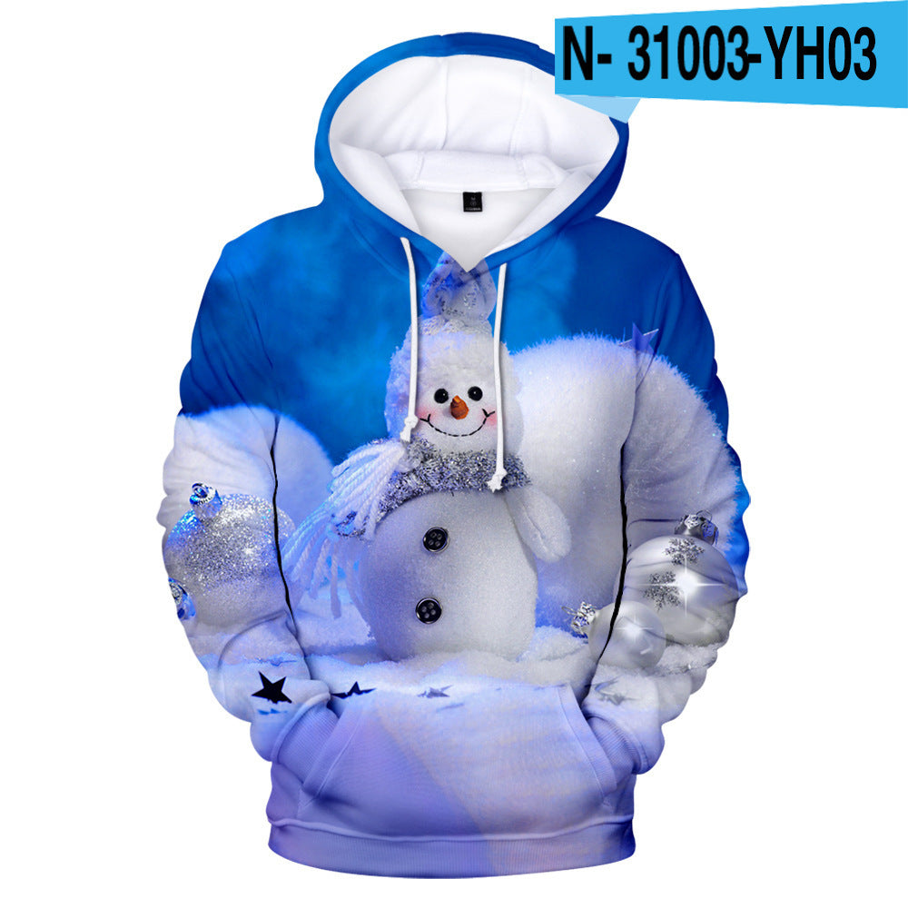 Casual Youth Christmas Sweater - Plus Velvet & Cartoon Print