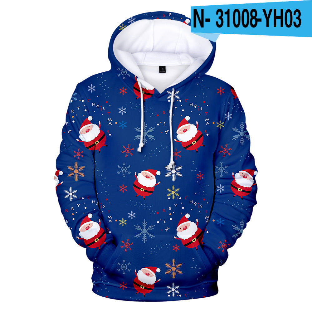 Casual Youth Christmas Sweater - Plus Velvet & Cartoon Print