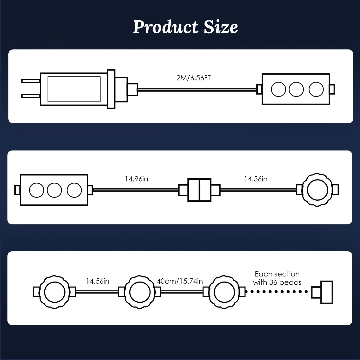 101FT Smart Outdoor RGB Lights - Waterproof & Alexa Compatible