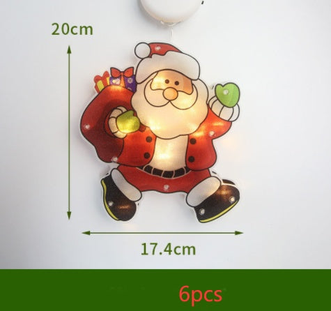 LED Suction Cup Christmas Window Lights - Festive Decor
