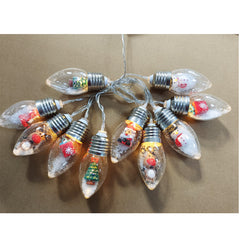 Festive LED String Lights - Snowman, Santa, and More