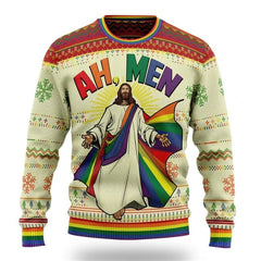 Unisex Funny Cartoon Santa Ugly Christmas Sweater Pullover