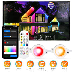 101FT Smart Outdoor RGB Lights - Waterproof & Alexa Compatible