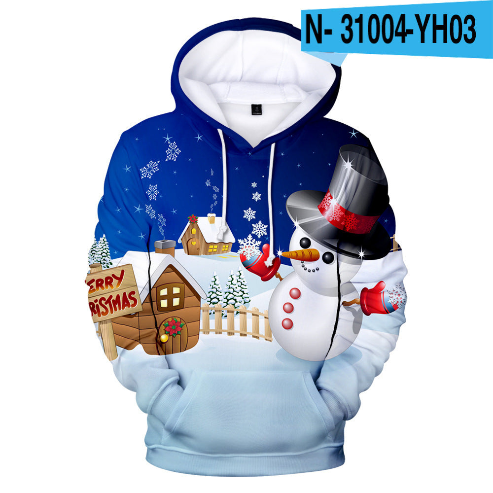 Casual Youth Christmas Sweater - Plus Velvet & Cartoon Print