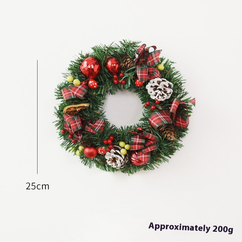 Festive PVC Christmas Garland Bow for Door and Window Decor