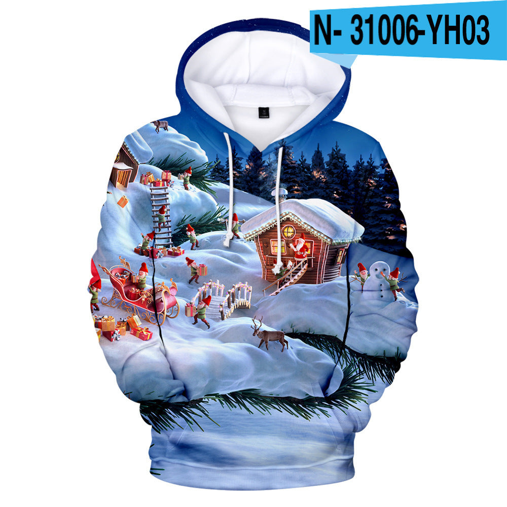 Casual Youth Christmas Sweater - Plus Velvet & Cartoon Print